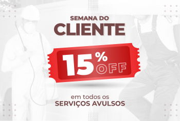 Promoção Dia do Cliente com 15% de desconto em serviços avulsos